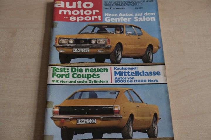 Deckblatt Auto Motor und Sport (07/1971)